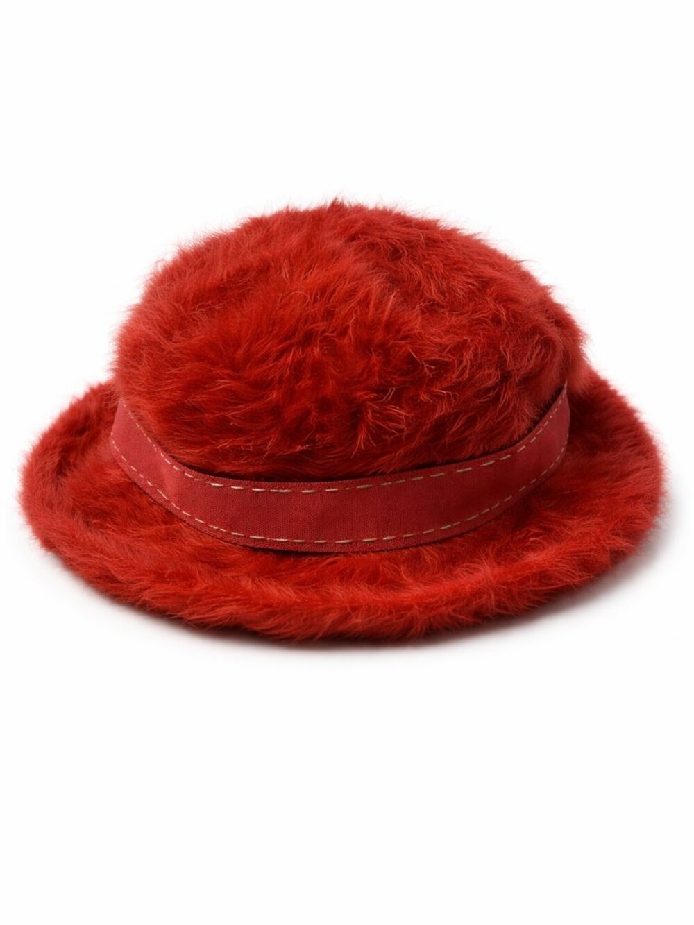 Kangol Furgora Olivia Angora Fuzzy Bucket Hat Red Soft Vintage 80's 90's - Picture 3 of 7